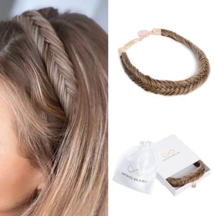 Infinity Braids - Jolie Fishtail Braid - Haarband - Haarband Dames - Haarbanden - Haarband Meisje - Jolie Marshmellow Roast