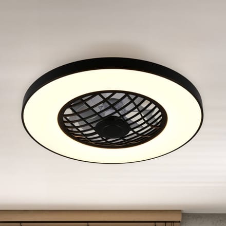 Reality Leuchten LED-ventilator Linköping stil CCT RGB afstandsbediening Luidspreker