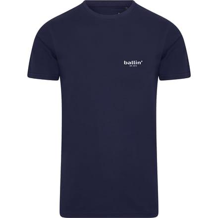 Ballin Est. 2013 - Heren Tee SS Small Logo Shirt - Blauw - Maat S