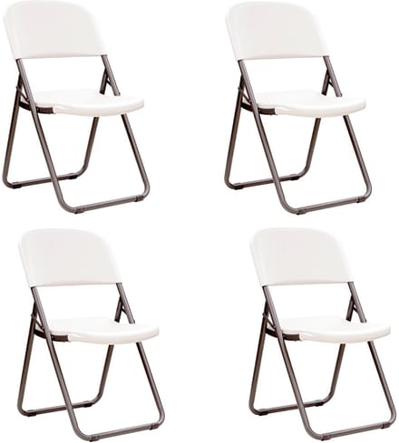 Lifetime ® 4 stuks stevige klapstoelen van kunststof max 125 kg -