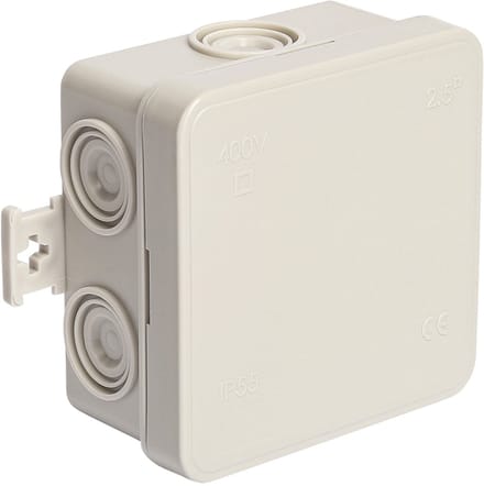 Kabeldoos - Lasdoos - Velvalux Panoboxpro - IP55 - IK10 - 75x75x40mm - Vierkant - Grijs