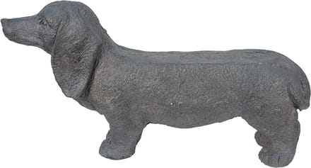 Clayre & Eef Beeld Hond 74x19x39 cm Grijs Magnesium (MGO)