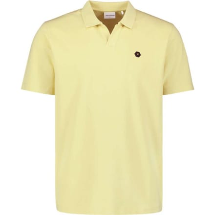 No Excess Polo short sleeve v-collar basic yellow