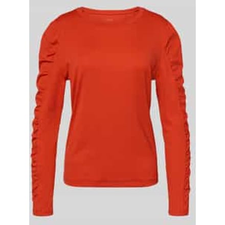 Shirt met lange pofmouwen en ronde hals