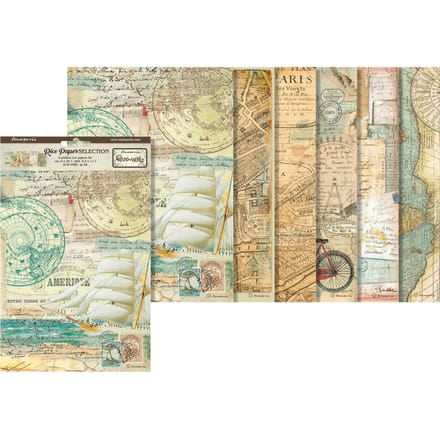 Stamperia - Around the World A4 Rice Paper Selection (6 pcs) (DFSA4XAW)