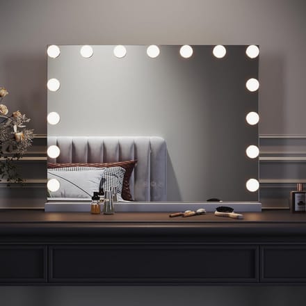 Verlichte Make-Up Spiegel met Dimbare LED Lampen en Touch Bediening