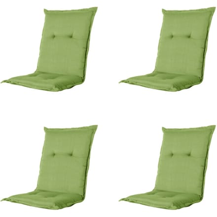 Madison - Tuinstoelkussen Lage Rug Rib lime - Ca. 105x50 cm - Set van 4