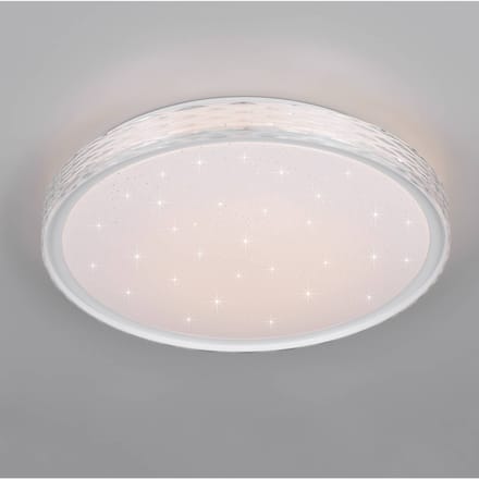 Reality Leuchten LED plafondlamp Varda, wit, Ø 39 cm, afstandsbediening