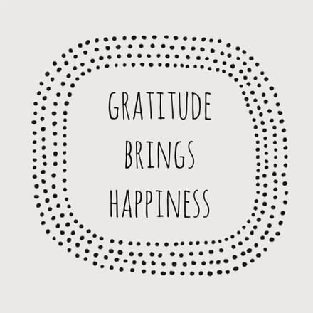GRATITUDE BRINGS HAPPINESS | tegeltje van forex | 13 x 13 cm | met haakje
