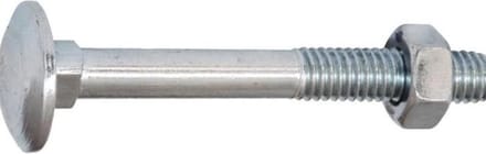 Slotbout met Moer. M8 x 50mm. lang. 20 stuks Gegalvaniseerd. Ifix.