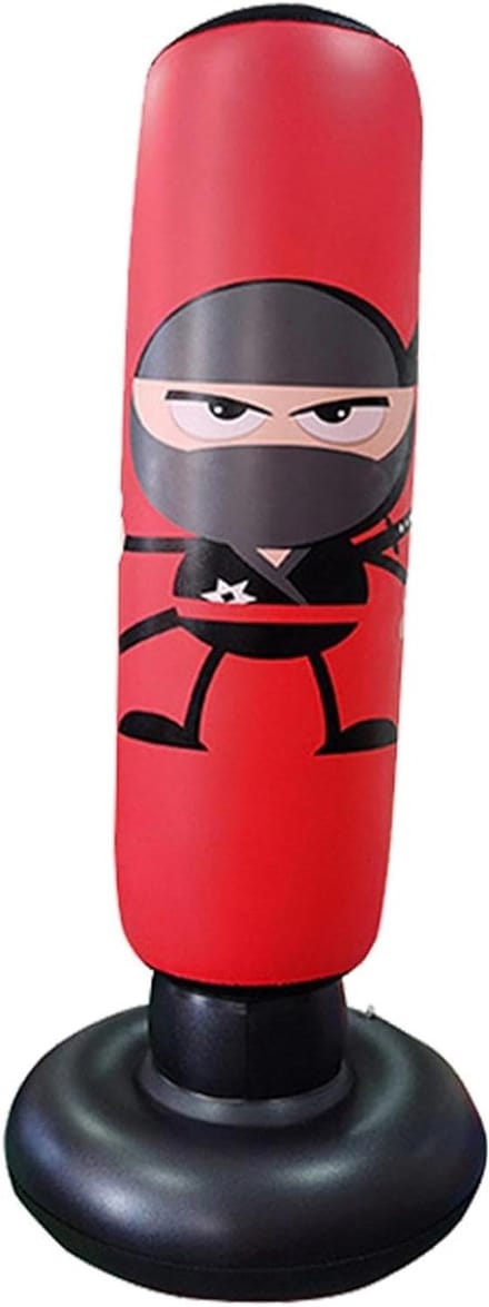 Opblaasbare bokszak - Kinder bokszak - Actief spelen - Stabiele verzwaarde basis - 165 cm hoog - Rood