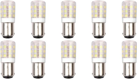 SPL Ba15d LED Lamp 3W - Neutraal Wit - 250lm - LED Buislamp T18 - 10 Stuks