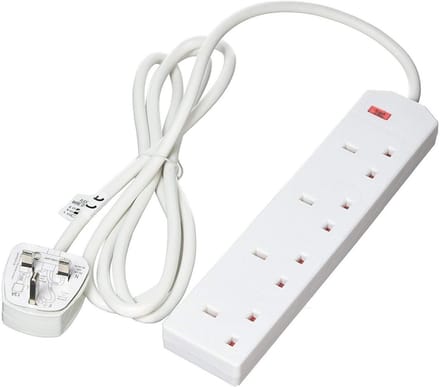 4-weg 3-pins stekker 13A 250V verlengkabel met 2 meter kabel