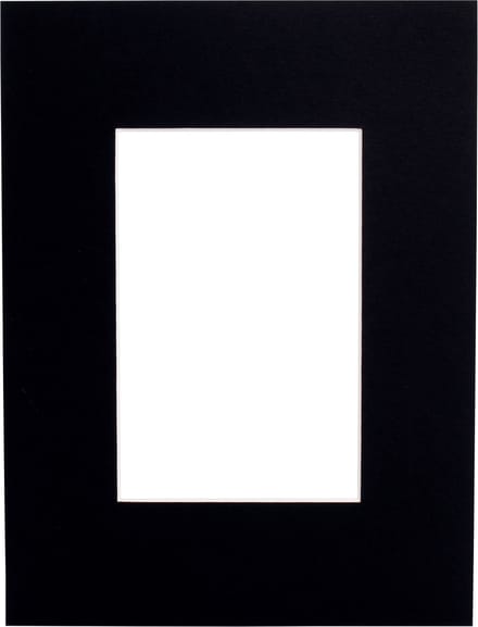 Passe-partouts 413 Zwart 20x28cm met 12x17cm uitsnede (5 stuks)