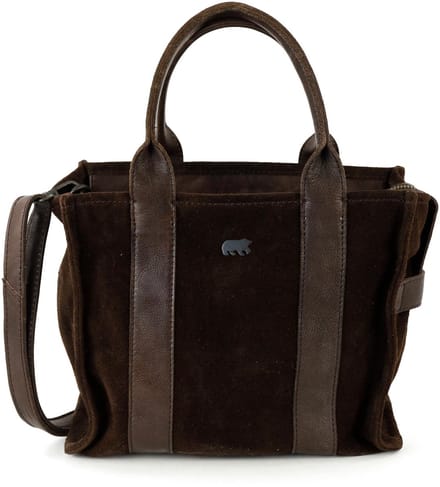 Bear Design Nova Suede Leren Mini Tote Bag - Bruin