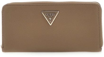 GUESS Portemonnee Laurel SLG Large Zip Around Wallet Dark Taupe Bruine