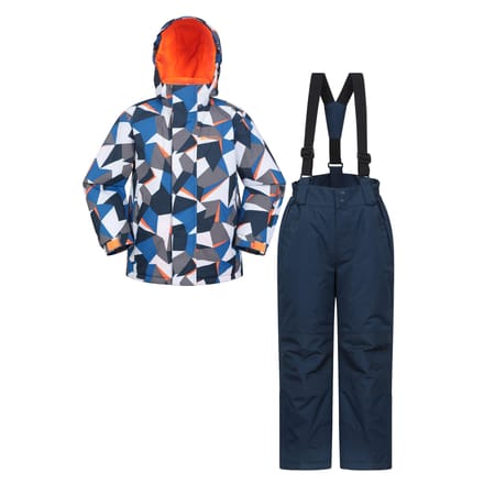 Mountain Warehouse Ski jassenset met opdruk voor kinderen (Helder Blauw)