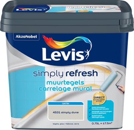 Levis - Simply Refresh Muurtegels Satin - Simply Dune - 0,75 L