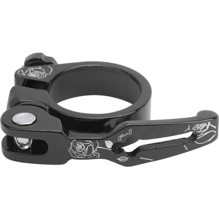 Collier de serrage de tige de selle à libération rapide pour vélo 34,9 mm Alliage d'aluminium Accessoire de VTT noir