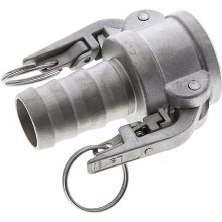 Camlock DN 32 (1 1/4'') Veiligheid Koppeling RVS met slangpilaar (32 mm) Type C MIL-C-27487