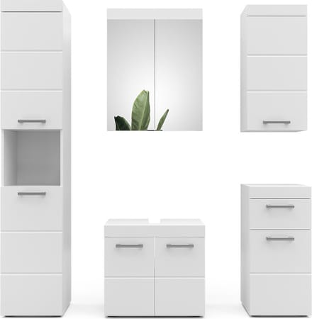 Vicco Badkamermeubelset Luna, Wit, 5-delig