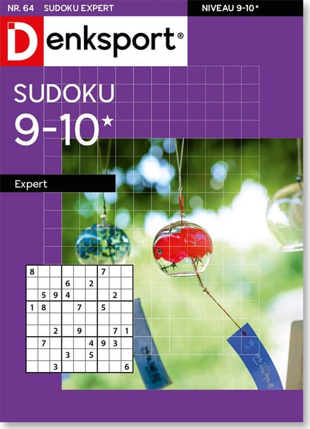 Denksport Puzzelboek Sudoku 9-10* expert, editie 64