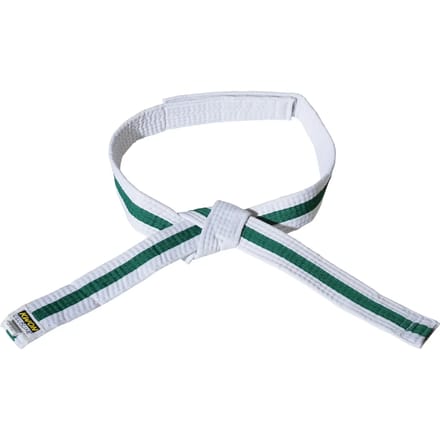 Wit/groen/wit klittenband riem budō kind Kwon