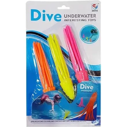 Set van 3 aquatische inktvissen badspeeltjes Softee 2.0