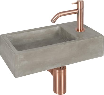 DIFFERNZ RAVO FONTEINSET BETON DONKER GRIJS GEBOGEN ROOD KOPER