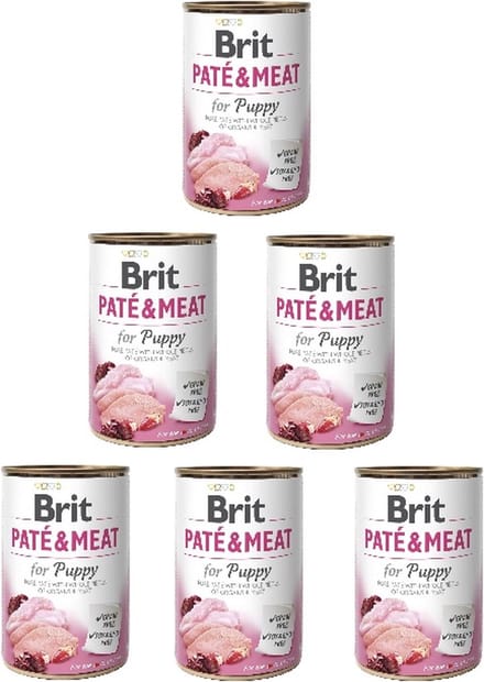 BRIT Pate & Meat Kip & Kalkoen - Puppy 6 x  400 gram