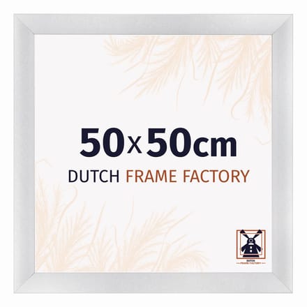 Fotolijst 50x50 cm - MDF - Zilver Mat - Praag