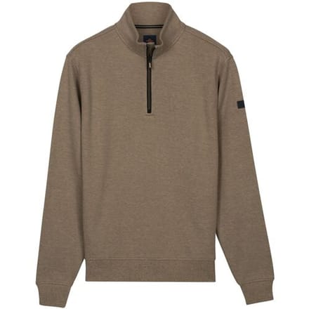 Baileys Trui Sweat Half Zip Subtle Faux Uni Two-Tone Taupe / male