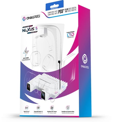 Oniverse Nexus 5 Cooling and charging stand - White (PS5/ PS5 Slim)