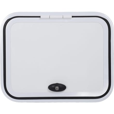 Porte d'accès pour camping-car 16 x 20 pouces Alliage d'aluminium robuste avec verrou de sécurité Trappe de compartiment pour camping-car Motor-home white