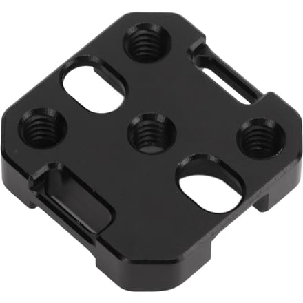 Cold Shoe Mount Adapter met 1/4 inch Schroefgat Schouderband Gesp voor Camera Kooi Zaklamp black
