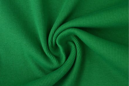 Rib boordstof - Groen - 1 meter - Per meter - 60cm breed