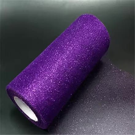 Glitter tule – Paars - 22,8 meter