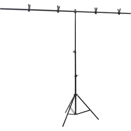 Vidaxl Achtergrondstandaard, T-vormig, Zwart, 201X60X(70-200) cm
