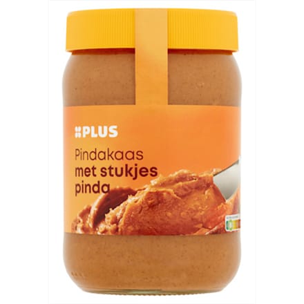 Pindakaas met stukjes pinda