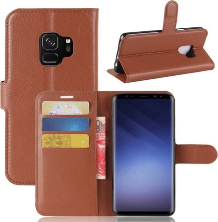 Hoesje voor Samsung Galaxy S9, 3-in-1 bookcase, bruin