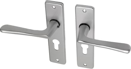 Wovar Deurkruk met schild aluminium vlindermodel PC55 | Per Set