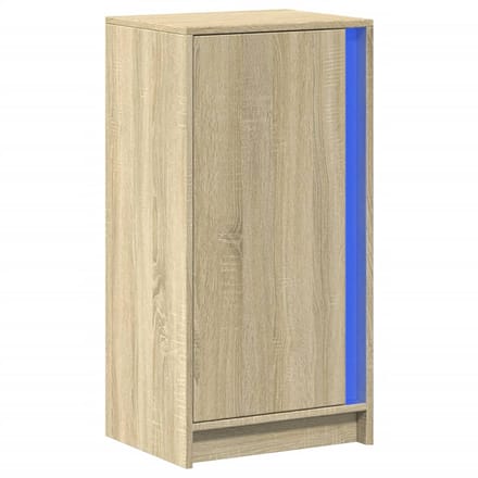 vidaXL - Dressoir - met - LED - 42,5x34x85 - cm - bewerkt - hout - sonoma - eikenkleurig