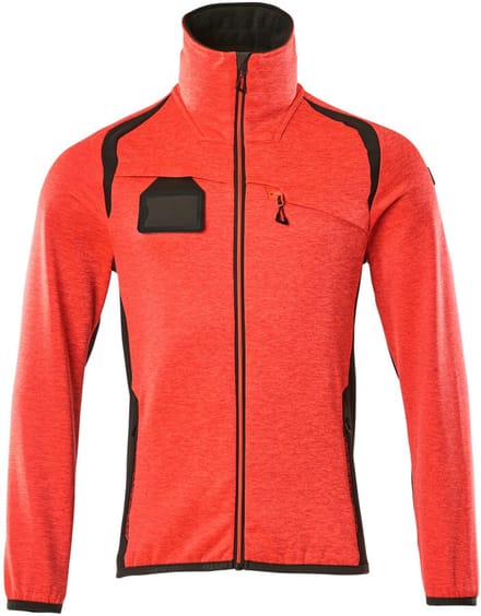 Mascot Accelerate Safe Fleecetrui met rits 19403-316 - hi-vis rood/donkerantraciet - M