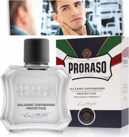 Proraso Aftershave Balsem - Geschikt voor alle huidtypes met Aloë en Vitamine E, 100ml