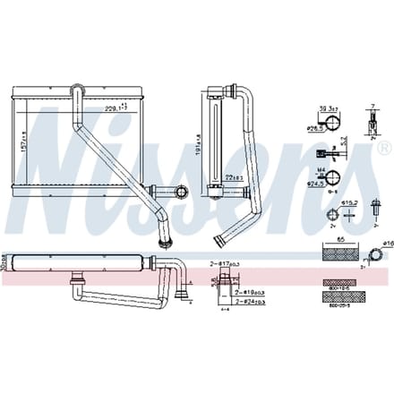 Warmtewisselaar, interieur verwarming NISSENS 707289