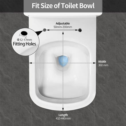 Zachtsluitend Toiletbril - Wit, Vierkant, Eenvoudige Installatie