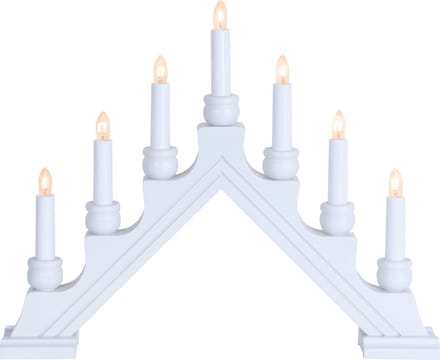 Star Trading 'Karin' lichtboog, 7 lichts, hout, wit