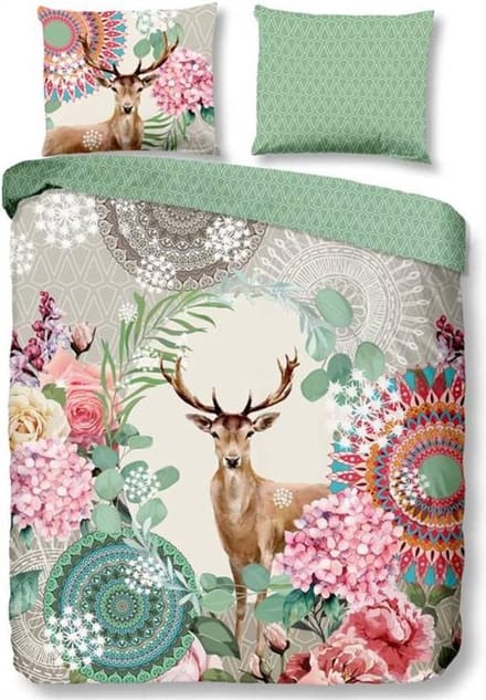 HIP Erlenda - Flanel - Dekbedovertrek - Eenpersoons - 140x200/220 cm - Multi