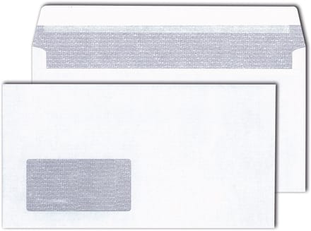 MAILmedia envelop 125 x 235 mm, wit, zelfkl., venster li. 45x90 mm, 500 st