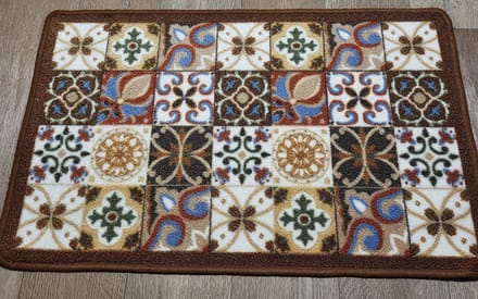 FOTAPIJT - Badmat - Bedrukte deurmat - Binnen - Termo Antislip - 50x80 cm - 5 mm - Wasbaar - Polyamide